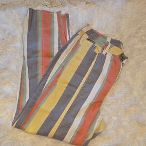 Missguided Straight-Leg Jeans in Multicolor Stripes